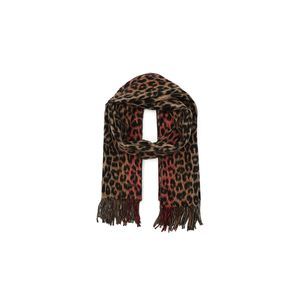 Women's Leopard Stripe Woven Scarf, 100% Wool Accessory, Lightweight Fabric😍